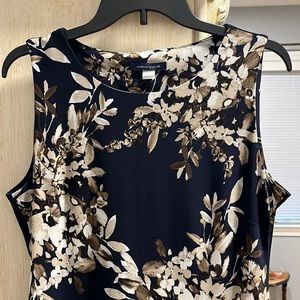 Navy & floral Office dress